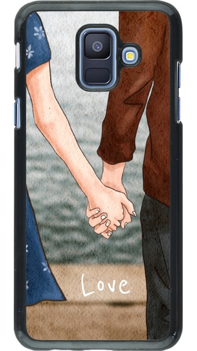 Coque Samsung Galaxy A6 - Valentine 2023 lovers holding hands