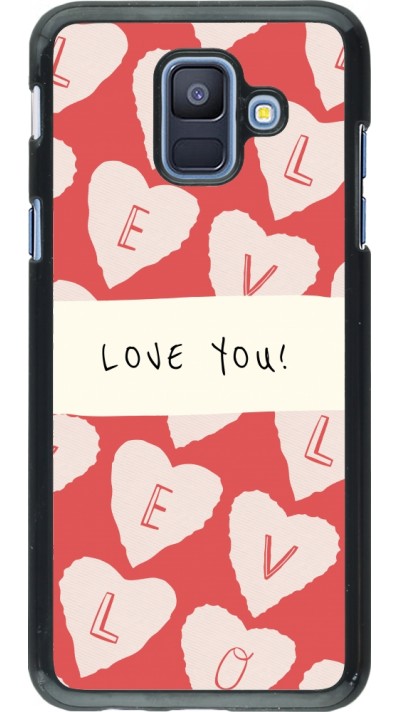 Coque Samsung Galaxy A6 - Valentine 2023 love you note