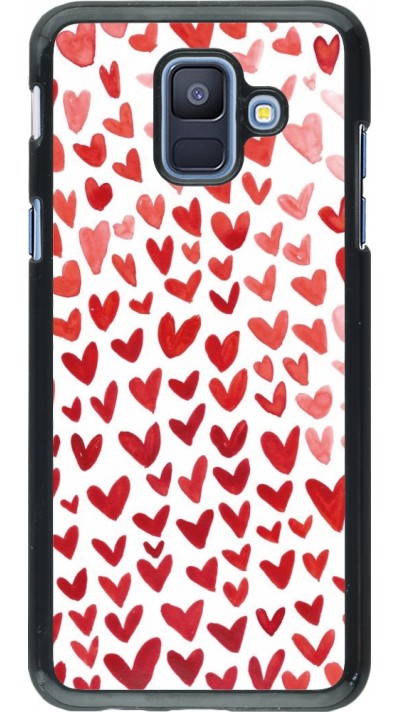 Coque Samsung Galaxy A6 - Valentine 2023 multiple red hearts