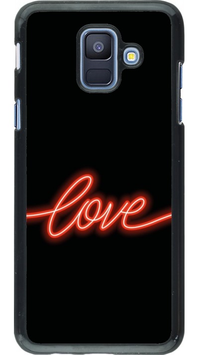 Coque Samsung Galaxy A6 - Valentine 2023 neon love