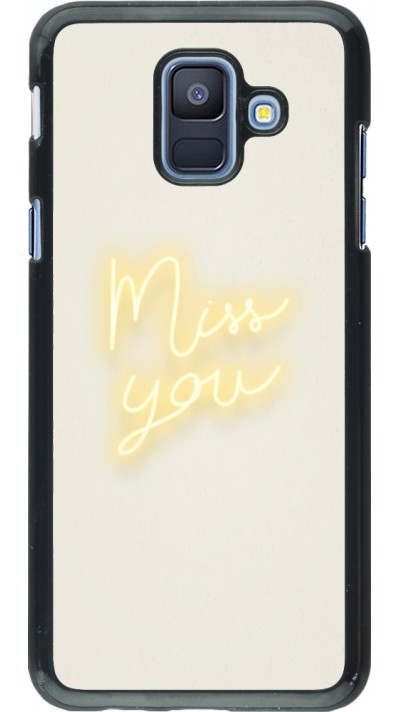 Coque Samsung Galaxy A6 - Valentine 2023 neon miss you