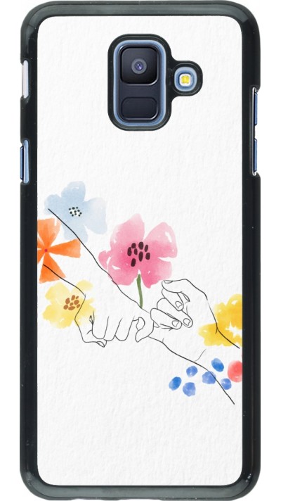 Coque Samsung Galaxy A6 - Valentine 2023 pinky promess flowers