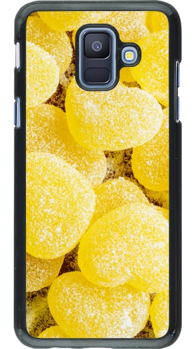 Coque Samsung Galaxy A6 - Valentine 2023 sweet yellow hearts