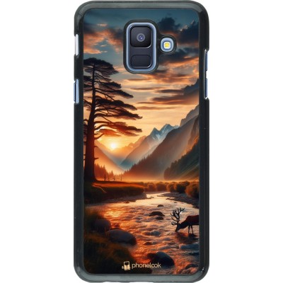 Coque Samsung Galaxy A6 - Valley Sunset Deer Tree