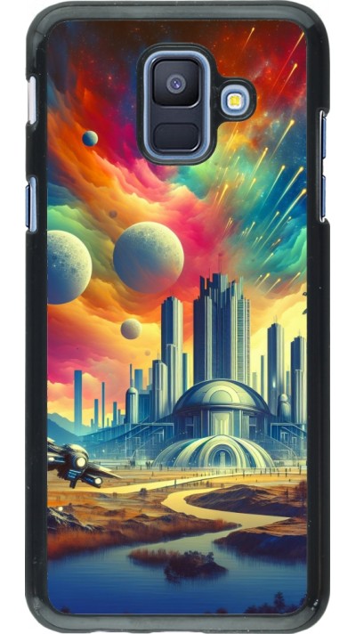 Samsung Galaxy A6 Case Hülle - Futuristische Stadt ausserhalb der Kuppel