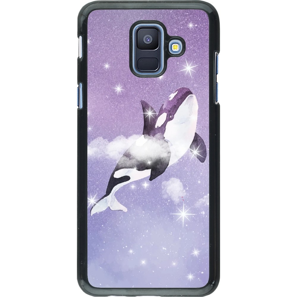 Coque Samsung Galaxy A6 - Whale in sparking stars