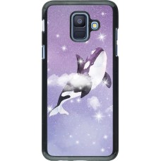 Coque Samsung Galaxy A6 - Whale in sparking stars