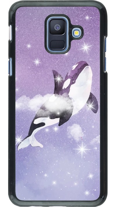 Coque Samsung Galaxy A6 - Whale in sparking stars