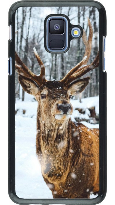 Coque Samsung Galaxy A6 - Winter 22 Cerf sous la neige