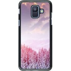 Samsung Galaxy A6 Case Hülle - Winter 22 Pink Forest