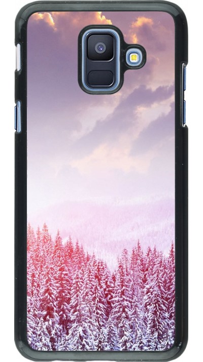 Coque Samsung Galaxy A6 - Winter 22 Pink Forest