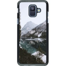 Samsung Galaxy A6 Case Hülle - Winter 22 snowy mountain and lake