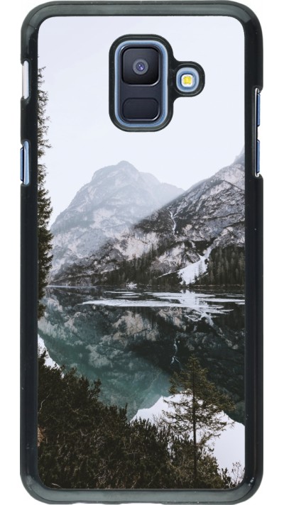 Coque Samsung Galaxy A6 - Winter 22 snowy mountain and lake