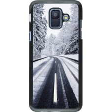 Samsung Galaxy A6 Case Hülle - Winter 22 Snowy Road