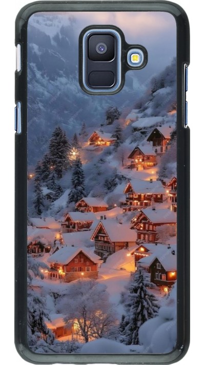 Coque Samsung Galaxy A6 - Winter 25 Winter snowy village