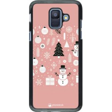 Samsung Galaxy A6 Case Hülle - Weihnachten 2024 Rose Schneemann Weihnachten