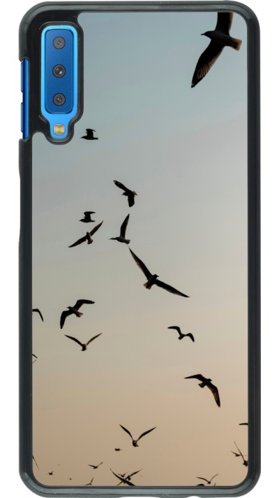Samsung Galaxy A7 Case Hülle - Autumn 22 flying birds shadow