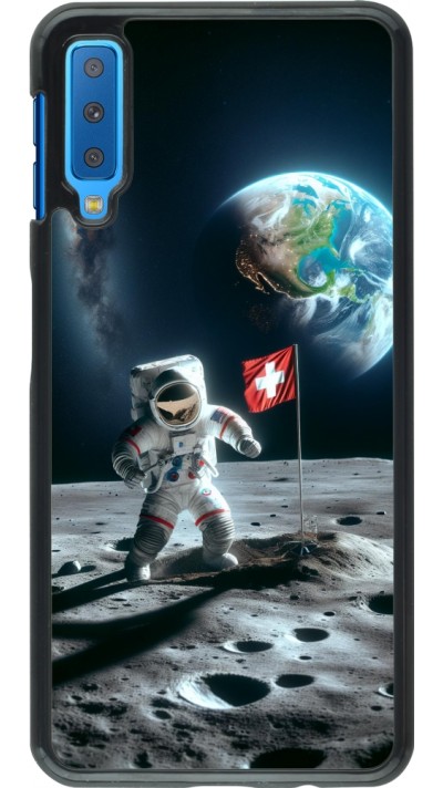 Samsung Galaxy A7 Case Hülle - Astro Schweiz auf dem Mond
