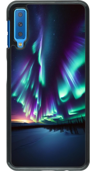 Samsung Galaxy A7 Case Hülle - Funkelndes Nordlicht
