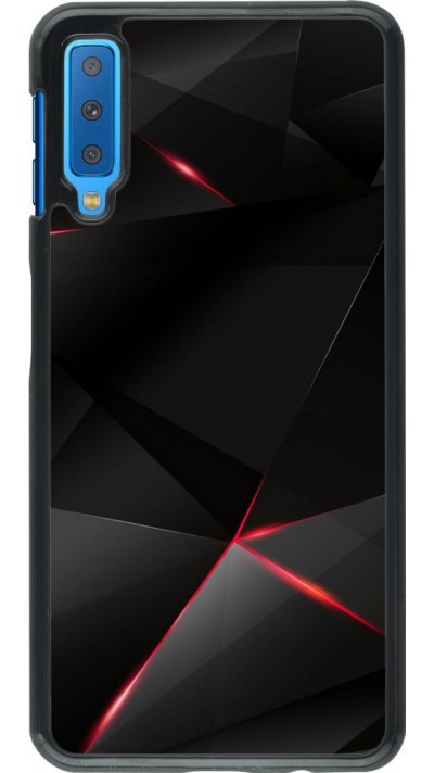 Coque Samsung Galaxy A7 - Black Red Lines