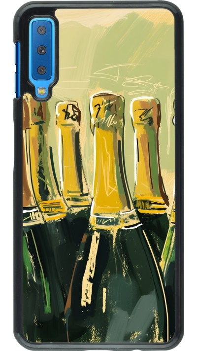 Samsung Galaxy A7 Case Hülle - Champagne Malerei