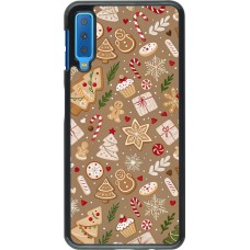 Coque Samsung Galaxy A7 - Christmas 25 Pattern Ginger Cookie