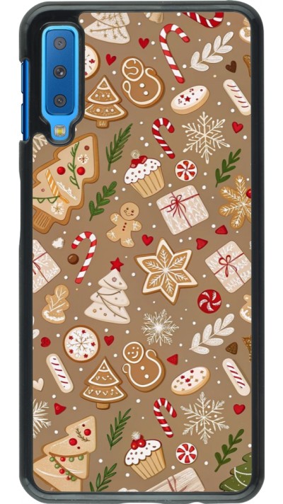 Coque Samsung Galaxy A7 - Christmas 25 Pattern Ginger Cookie