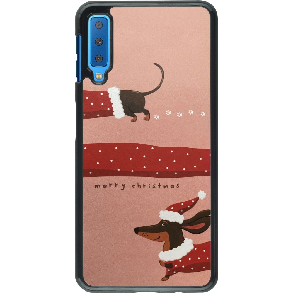 Coque Samsung Galaxy A7 - Christmas 25 Teckel Merry Xmas