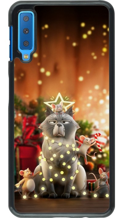 Coque Samsung Galaxy A7 - Christmas 25 Xmas Cat