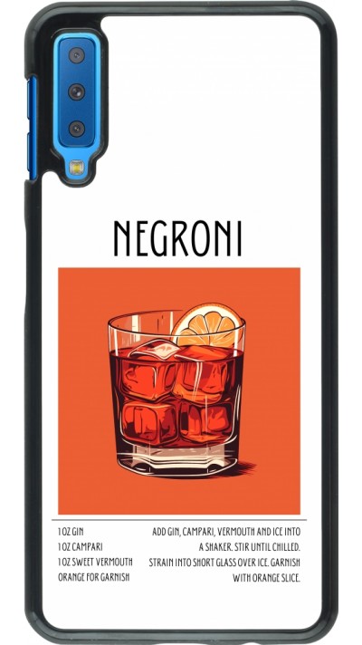 Samsung Galaxy A7 Case Hülle - Cocktail Rezept Negroni