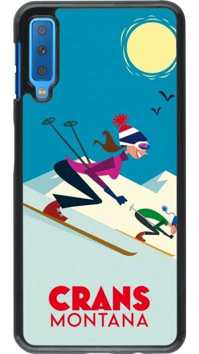 Samsung Galaxy A7 Case Hülle - Crans-Montana Ski Downhill