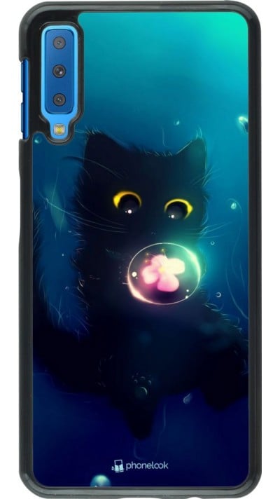 Coque Samsung Galaxy A7 - Cute Cat Bubble