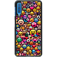 Samsung Galaxy A7 Case Hülle - Emoji Mix Farbe