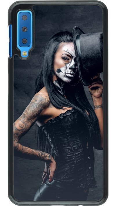 Samsung Galaxy A7 Case Hülle - Halloween 22 Tattooed Girl