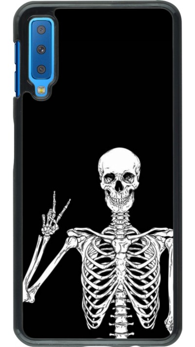 Coque Samsung Galaxy A7 - Halloween 2023 peace skeleton