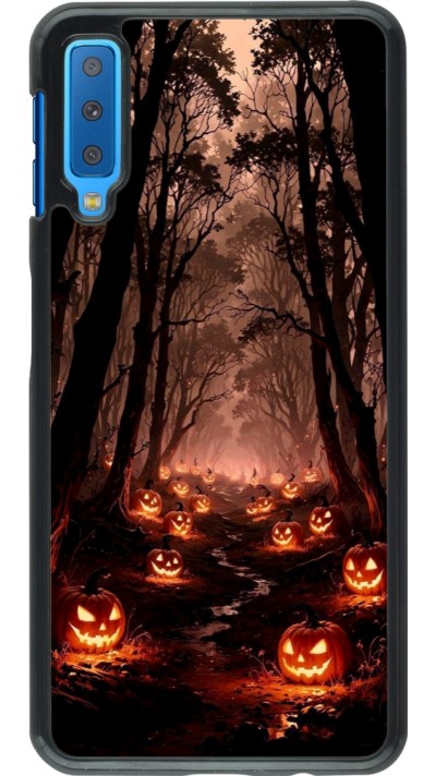 Samsung Galaxy A7 Case Hülle - Halloween 2025 Road of Terrifying Pumpkins