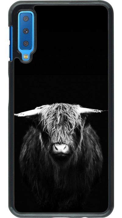 Samsung Galaxy A7 Case Hülle - Highland calf black