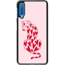 Coque Samsung Galaxy A7 - Leopard with hearts 2026