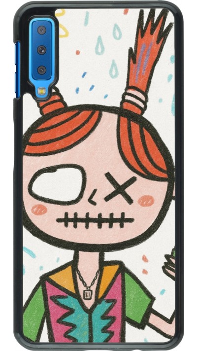 Samsung Galaxy A7 Case Hülle - Little Girl Sketch