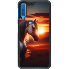 Samsung Galaxy A7 Case Hülle - Majestätischer Sonnenuntergang Pferd