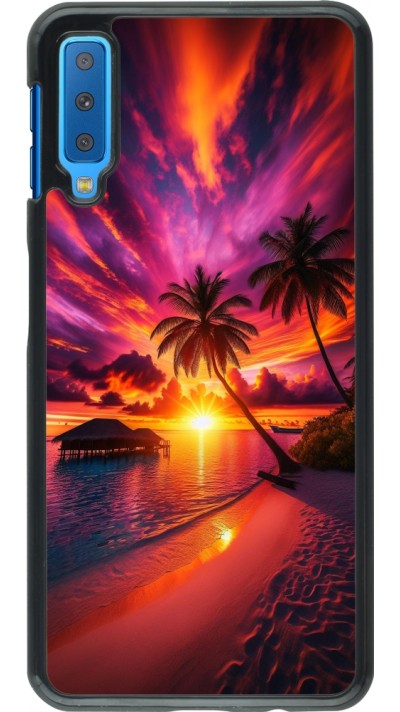 Samsung Galaxy A7 Case Hülle - Malediven Abenddämmerung Glückseligkeit