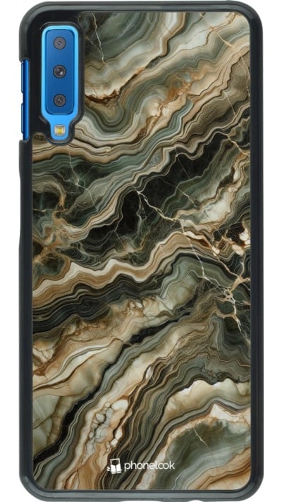 Samsung Galaxy A7 Case Hülle - Oliv Marmor