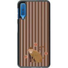 Samsung Galaxy A7 Case Hülle - Monkey with stripes