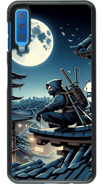 Coque Samsung Galaxy A7 - Ninja sous la lune