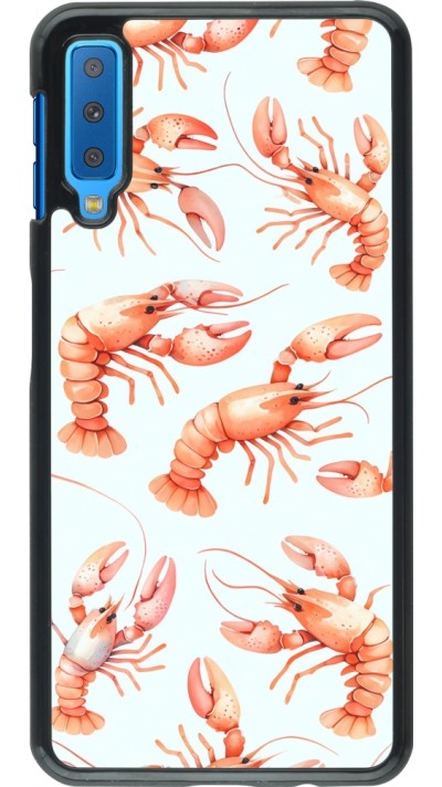 Samsung Galaxy A7 Case Hülle - Muster von pastellfarbenen Hummern