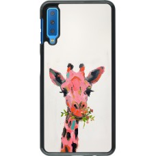 Coque Samsung Galaxy A7 - Pink Girafe Paint