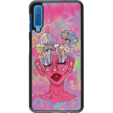 Samsung Galaxy A7 Case Hülle - Psychedelic pink mushroom