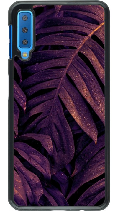 Coque Samsung Galaxy A7 - Purple Light Leaves