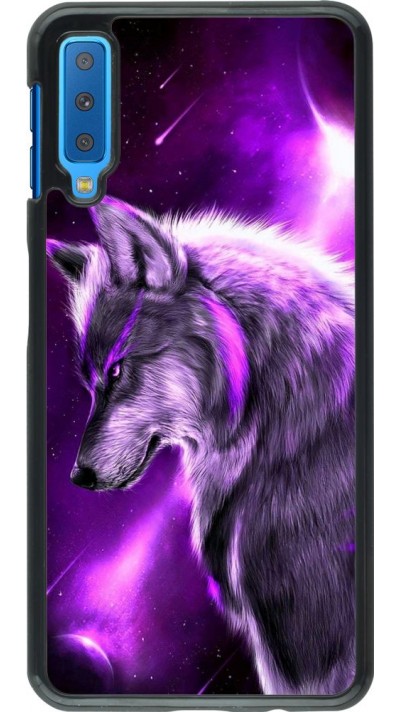 Coque Samsung Galaxy A7 - Purple Sky Wolf