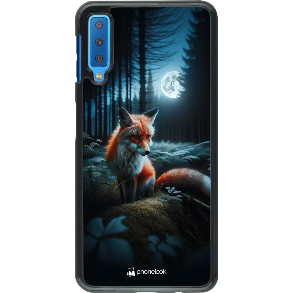 Samsung Galaxy A7 Case Hülle - Fuchs Mond Wald